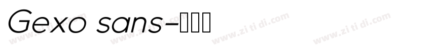 Gexo sans字体转换